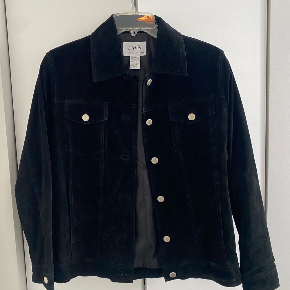 Black Real Suede Jacket